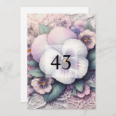 Elegante Blumengrün Aquarell Geburtstagsparty Einladung (Vorne/Hinten)