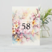 Elegante Blumengrün Aquarell Geburtstagsparty Einladung (Stehend Vorderseite)