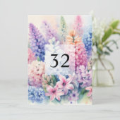 Elegante Blumengrün Aquarell Geburtstagsparty Einladung (Stehend Vorderseite)