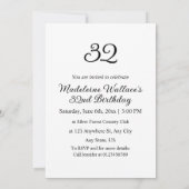 Elegante Blumengrün Aquarell Geburtstagsparty Einladung (Rückseite)