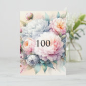 Elegante Blumengrün Aquarell Geburtstagsparty Einladung (Stehend Vorderseite)