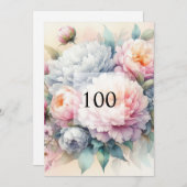 Elegante Blumengrün Aquarell Geburtstagsparty Einladung (Vorne/Hinten)