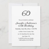 Elegante Blumengrün Aquarell Geburtstagsparty Einladung (Rückseite)