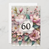 Elegante Blumengrün Aquarell Geburtstagsparty Einladung (Vorne/Hinten)