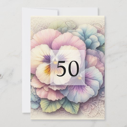 Elegante Blumengrün Aquarell Geburtstagsparty Einladung (Vorderseite)