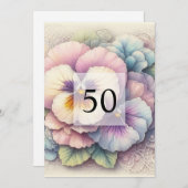 Elegante Blumengrün Aquarell Geburtstagsparty Einladung (Vorne/Hinten)