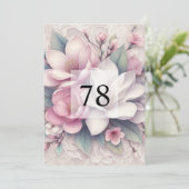 Elegante Blumengrün Aquarell Geburtstagsparty Einladung (Stehend Vorderseite)