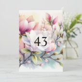 Elegante Blumengrün Aquarell Geburtstagsparty Einladung (Stehend Vorderseite)