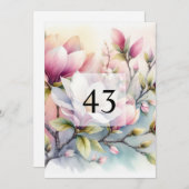 Elegante Blumengrün Aquarell Geburtstagsparty Einladung (Vorne/Hinten)