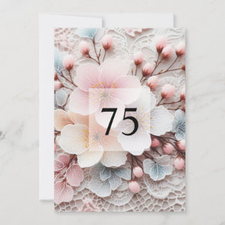 Elegante Blumengrün Aquarell Geburtstagsparty Einladung