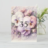 Elegante Blumengrün Aquarell Geburtstagsparty Einladung (Stehend Vorderseite)