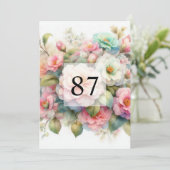 Elegante Blumengrün Aquarell Geburtstagsparty Einladung (Stehend Vorderseite)