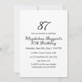 Elegante Blumengrün Aquarell Geburtstagsparty Einladung (Rückseite)