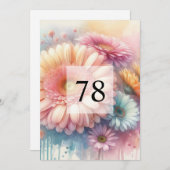 Elegante Blumengrün Aquarell Geburtstagsparty Einladung (Vorne/Hinten)