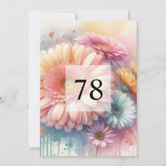 Elegante Blumengrün Aquarell Geburtstagsparty Einladung