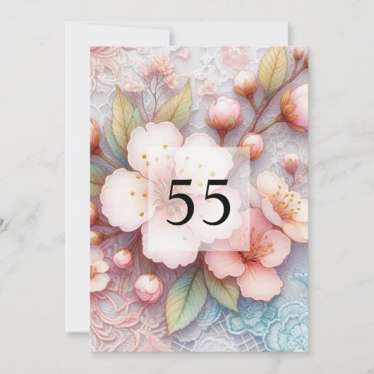 Elegante Blumengrün Aquarell Geburtstagsparty Einladung (Vorderseite)