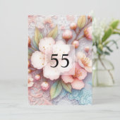 Elegante Blumengrün Aquarell Geburtstagsparty Einladung (Stehend Vorderseite)