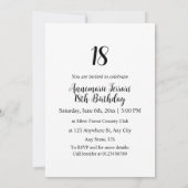 Elegante Blumengrün Aquarell Geburtstagsparty Einladung (Rückseite)