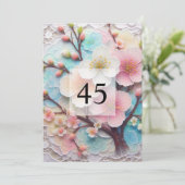 Elegante Blumengrün Aquarell Geburtstagsparty Einladung (Stehend Vorderseite)