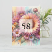 Elegante Blumengrün Aquarell Geburtstagsparty Einladung (Stehend Vorderseite)