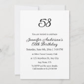 Elegante Blumengrün Aquarell Geburtstagsparty Einladung (Rückseite)