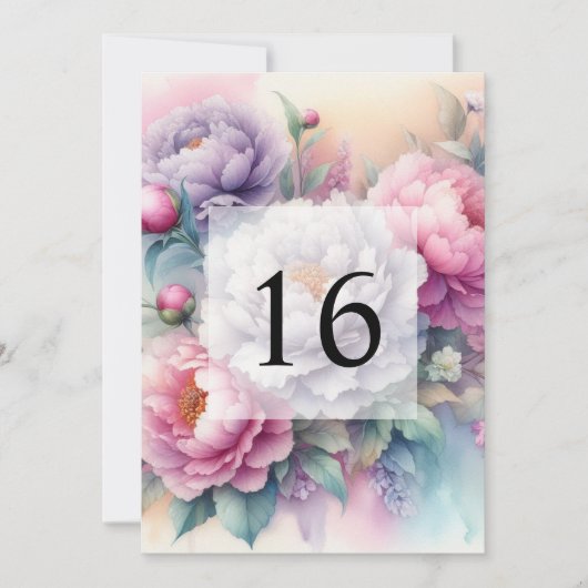 Elegante Blumengrün Aquarell Geburtstagsparty Einladung (Vorderseite)