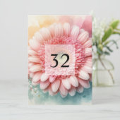 Elegante Blumengrün Aquarell Geburtstagsparty Einladung (Stehend Vorderseite)