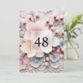 Elegante Blumengrün Aquarell Geburtstagsparty Einladung (Stehend Vorderseite)