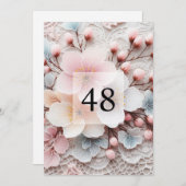 Elegante Blumengrün Aquarell Geburtstagsparty Einladung (Vorne/Hinten)