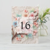 Elegante Blumengrün Aquarell Geburtstagsparty Einladung (Stehend Vorderseite)