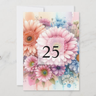 Elegante Blumengrün Aquarell Geburtstagsparty Einladung