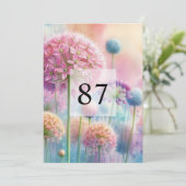 Elegante Blumengrün Aquarell Geburtstagsparty Einladung (Stehend Vorderseite)