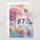 Elegante Blumengrün Aquarell Geburtstagsparty Einladung (Vorne/Hinten)