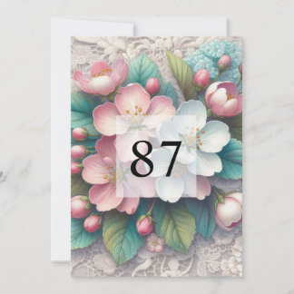 Elegante Blumengrün Aquarell Geburtstagsparty Einladung