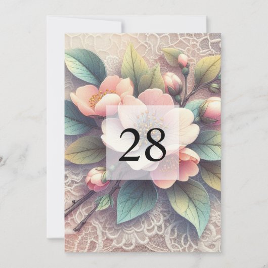 Elegante Blumengrün Aquarell Geburtstagsparty Einladung (Vorderseite)