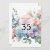 Elegante Blumengrün Aquarell Geburtstagsparty Einladung (Vorne/Hinten)