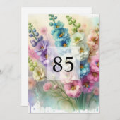 Elegante Blumengrün Aquarell Geburtstagsparty Einladung (Vorne/Hinten)