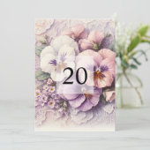 Elegante Blumengrün Aquarell Geburtstagsparty Einladung (Stehend Vorderseite)