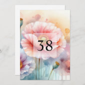 Elegante Blumengrün Aquarell Geburtstagsparty Einladung (Vorne/Hinten)