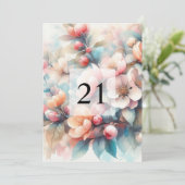 Elegante Blumengrün Aquarell Geburtstagsparty Einladung (Stehend Vorderseite)