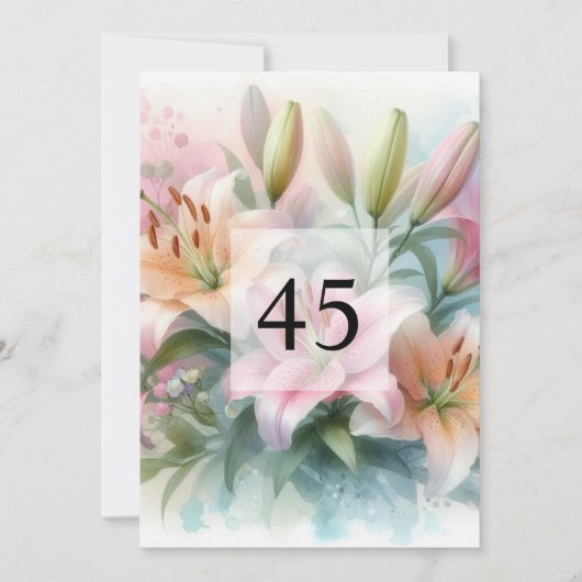 Elegante Blumengrün Aquarell Geburtstagsparty Einladung (Vorderseite)