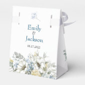 Elegante Blumengrün - Geschenkbox Gastgeschenk Hoc Geschenkschachtel (Rückseite)