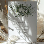 Elegante Blumengrün Hochzeit Einladung