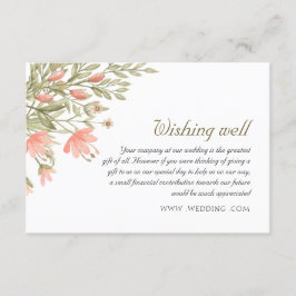 Elegante Blumengrün Hochzeit wünschend gut Begleitkarte