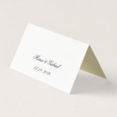 Elegante Blumengrün Hochzeitstisch-Platzkarte (Rückseite)