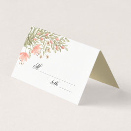 Elegante Blumengrün Hochzeitstisch-Platzkarte