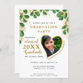 Elegante Blumengrün-Klasse 2025 Abschluss Einladung