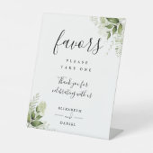 Elegante Blumengrün Moderne Skriptfavoriten Sockelschild (Vorderseite)