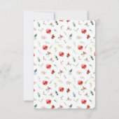 Elegante Blumengrün Winter Wedding RSVP Karte (Rückseite)