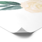 Elegante Blumengrün Wreath Erste Kommune Poster (Ecke)